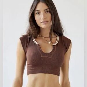 Urban Outfitters Out From Under Brown Crop Top